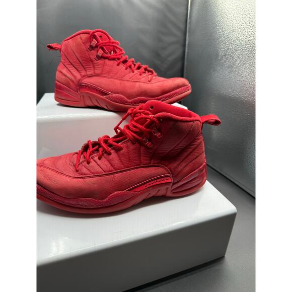 Nike Air Jordan 12 Retro Sneakers - Red - Size 8M - Picture 2 of 10